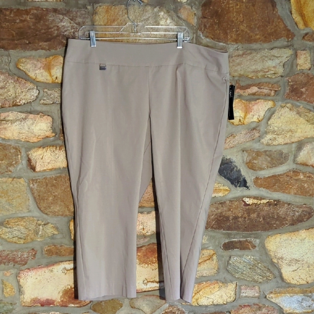 Alfani Woman Beige Capri Pants With Tummy Control